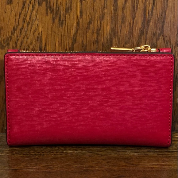 NWT-Kate Spade-Morgan-Bow🎀Embellished Sm Bifold Wallet-Perfect Cherry/Red-$118 - Picture 3 of 16
